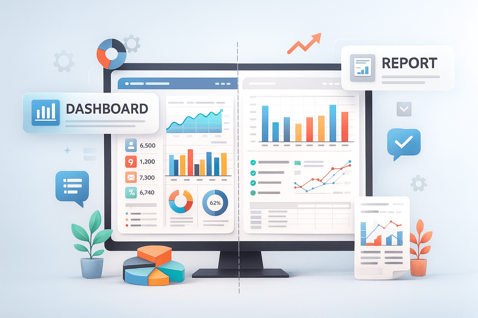 تفاوت داشبورد و گزارش – ابزارهای مکمل یا رقیب تصمیم گیری؟